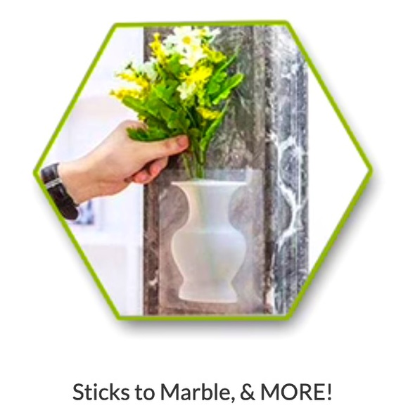 🆕 StickiVASE SELF-ADHESIVE VASE Holds Water & Flowers Hangs on Walls & Windows - Picture 5 of 12